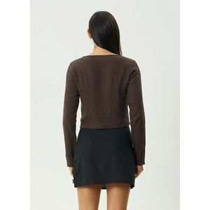 Afends Focus Seersucker LS Top