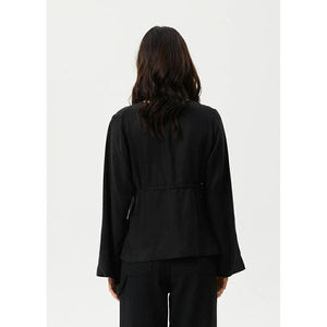 Afends Grace Cupro Tie Blouse