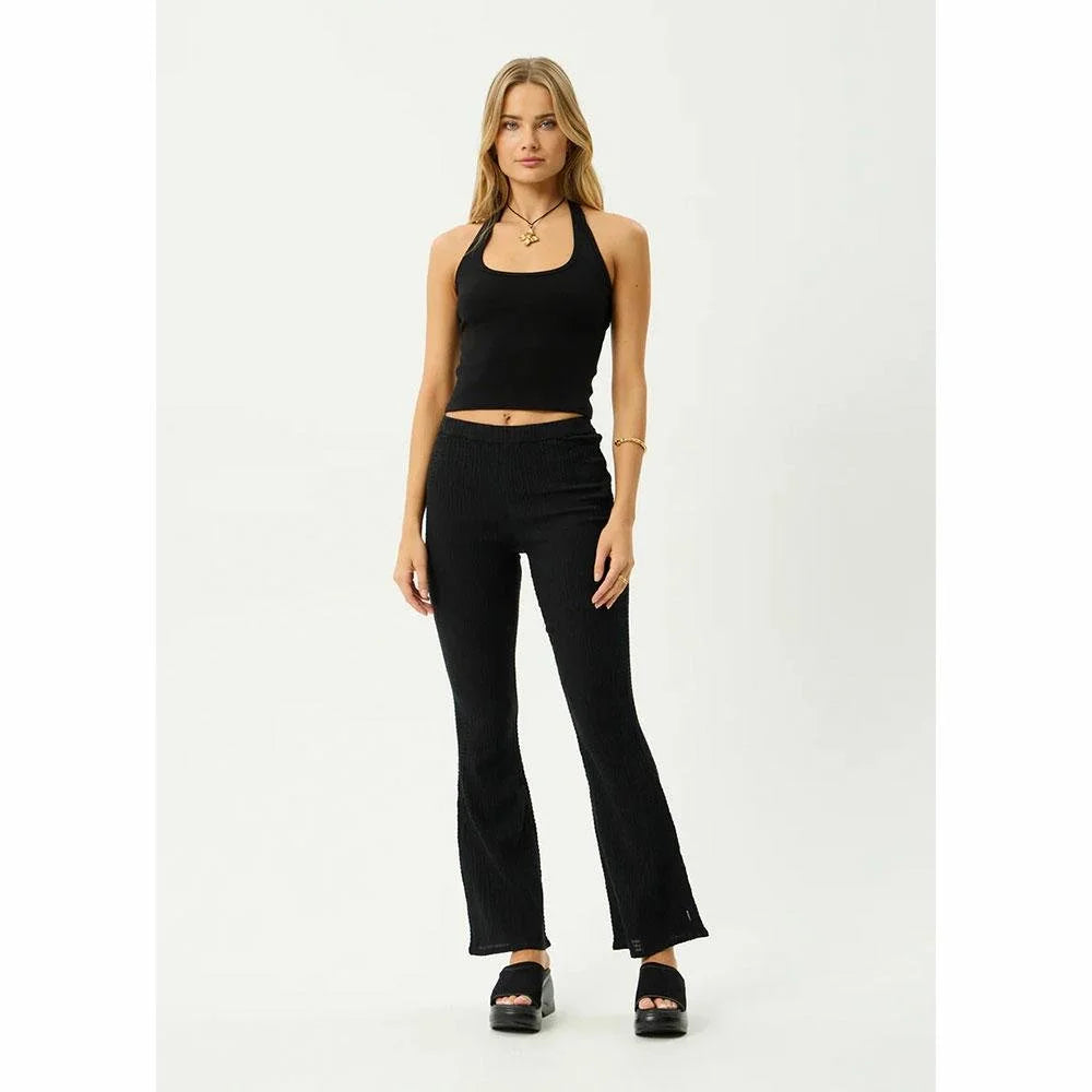 Afends Focus Seersucker Flare Pant