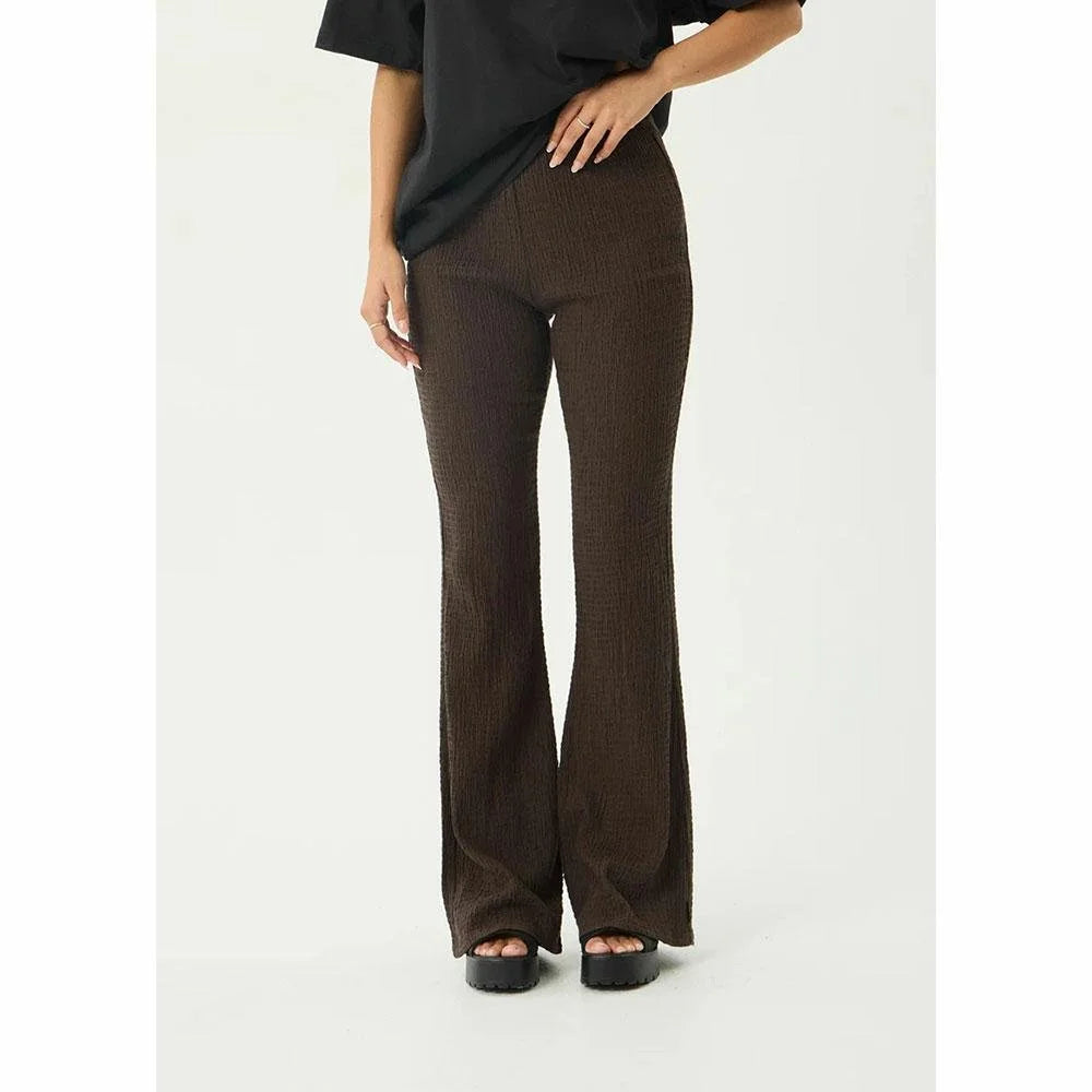 Afends Focus Seersucker Flare Pant