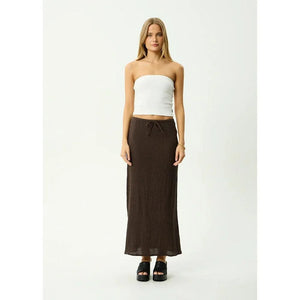 Afends Focus Seersucker Maxi Skirt