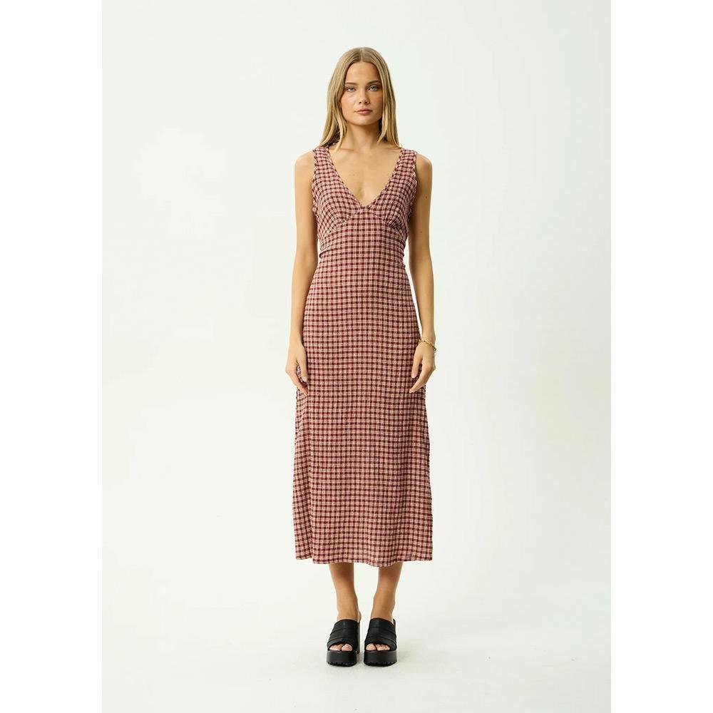 Afends Capricorn Tully Seersucker Maxi Dress