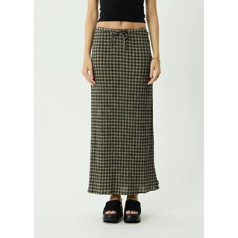 Afends Frida Seersucker Maxi Skirt