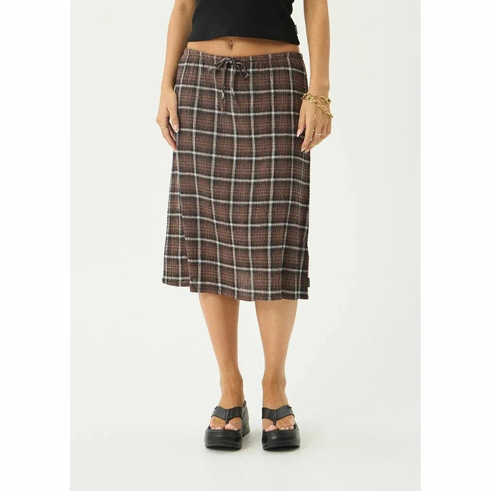 Afends Reverie Seersucker Midi Skirt