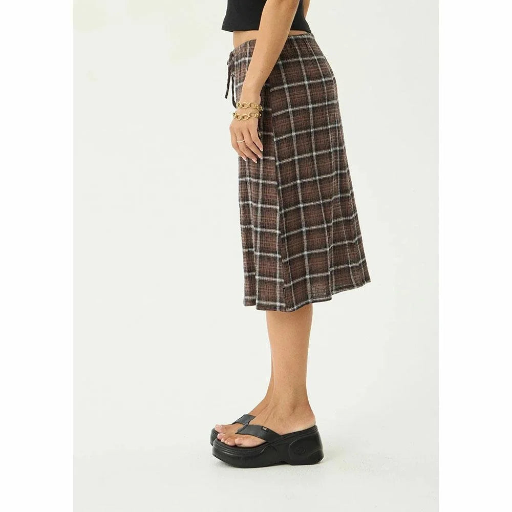 Afends Reverie Seersucker Midi Skirt