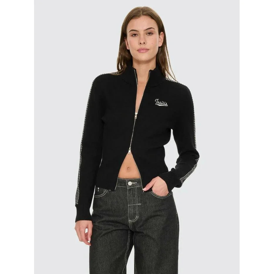 Thrills Final Call Zip Knit Sweater