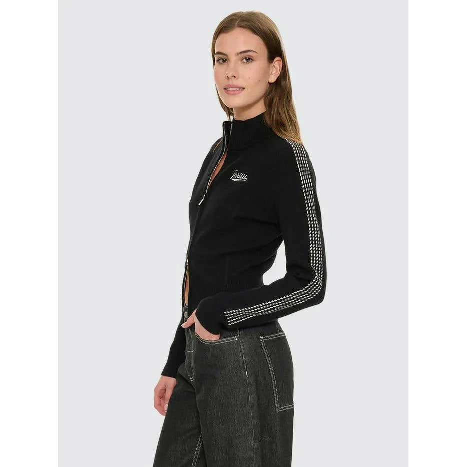 Thrills Final Call Zip Knit Sweater