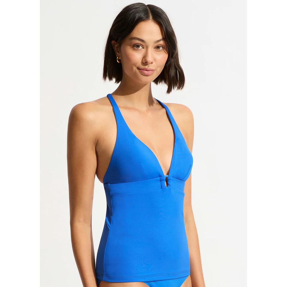 Seafolly Collective Trim Front Tankini Top