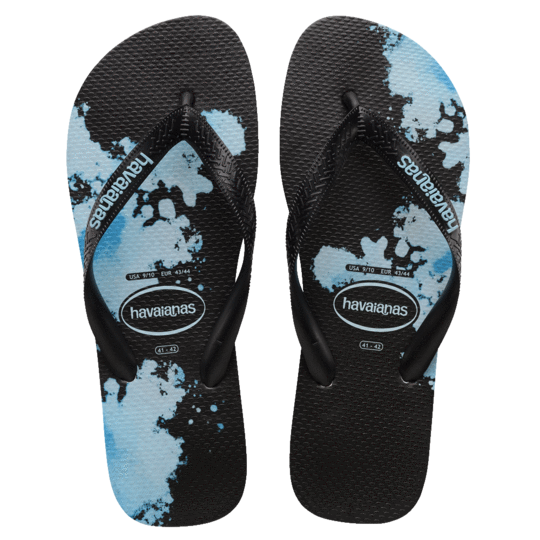 Havaianas Top Print Amp Thongs - Black/Blue