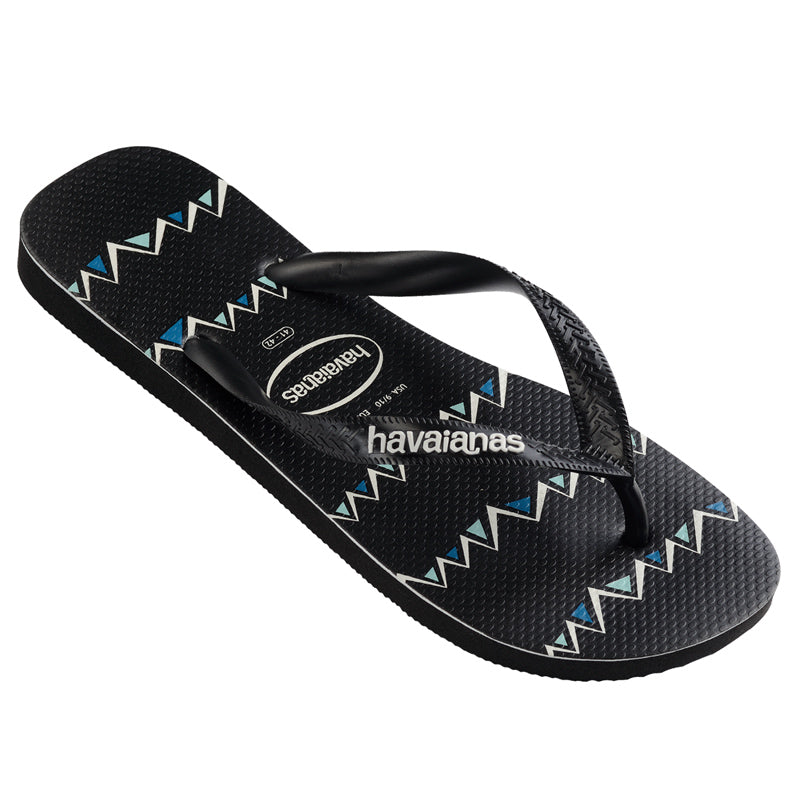 Havaianas Top Stripe Zag Black Thongs