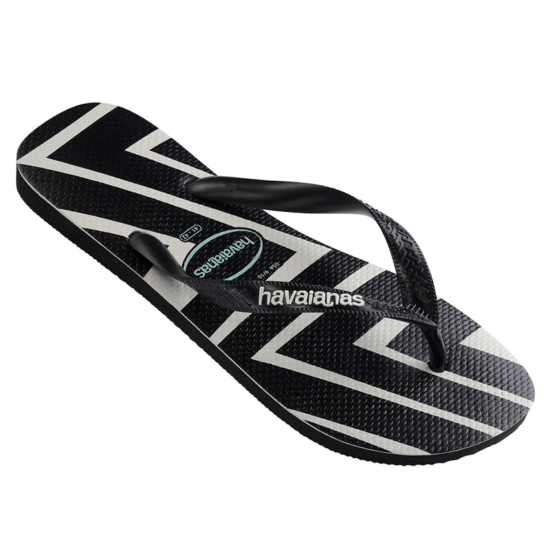 Havaianas Top Zig Zag Black Thongs