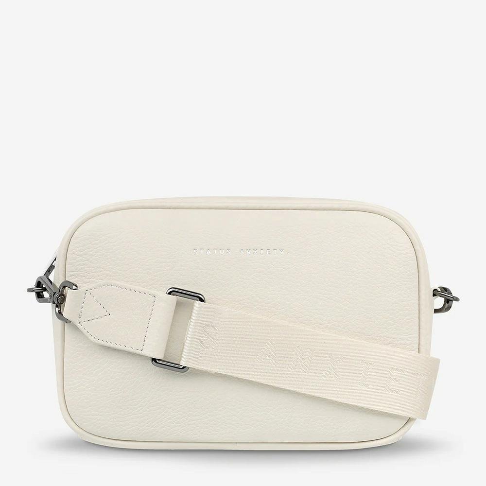 Status Anxiety Plunder Bag With Webbed Strap - Chalk